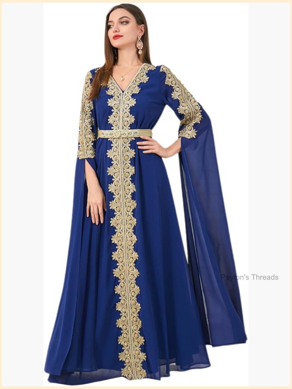 Embroidery Abayas Muslim Maxi Kaftan Dress Dubai Robe Prayer Clothes